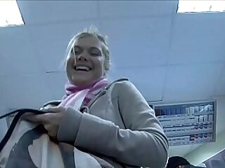 Petite blonde teen is getting fucked hardly after shopping